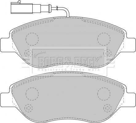BORG & BECK Комплект тормозных колодок, дисковый тормоз BBP1754